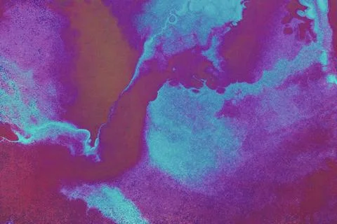 Color-enhanced image of corroded surface with psychedelic hues of purple Stock Photos