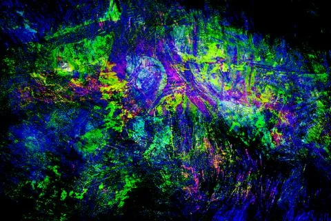 Color-enhanced image of corroded surface with psychedelic hues Stock Photos