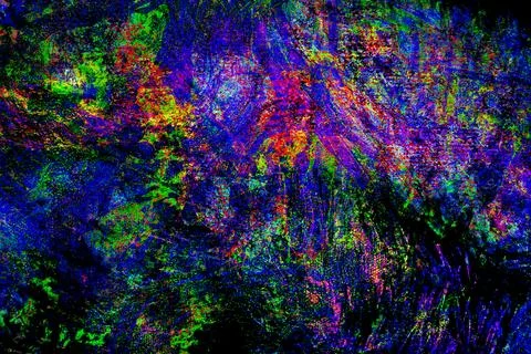 Color-enhanced image of corroded surface with psychedelic hues Stock Photos