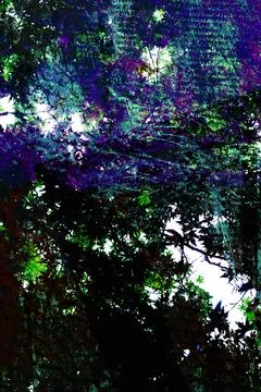 Color-enhanced image of corroded surface with psychedelic hues of purple Stock Photos