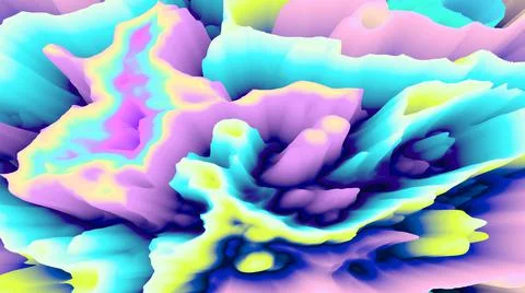 Color explosion. 3d paint splash. Neon glow. Futuristic. Surreal texture. Stock-Illustration