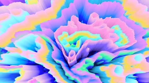 Color explosion. 3d paint splash. Neon glow. Futuristic. Surreal texture. Stock-Illustration