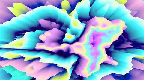 Color explosion. 3d paint splash. Neon glow. Futuristic. Surreal texture. Stock-Illustration