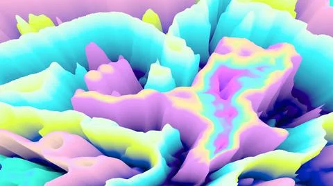Color explosion. 3d paint splash. Neon glow. Futuristic. Surreal texture. Stock-Illustration