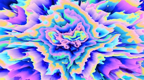 Color explosion. 3d paint splash. Neon glow. Futuristic. Surreal texture. Stock-Illustration