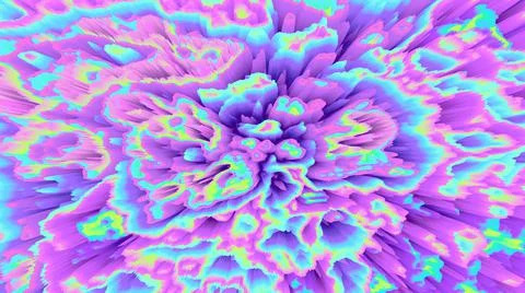 Color explosion. 3d paint splash. Neon glow. Futuristic. Surreal texture. Stock-Illustration