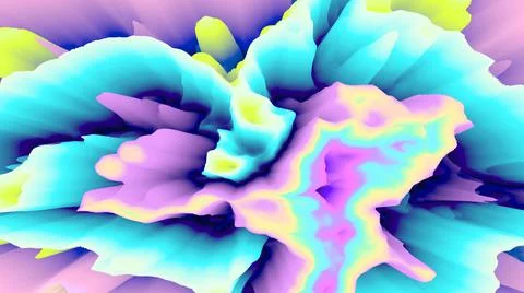 Color explosion. 3d paint splash. Neon glow. Futuristic. Surreal texture. Stock-Illustration