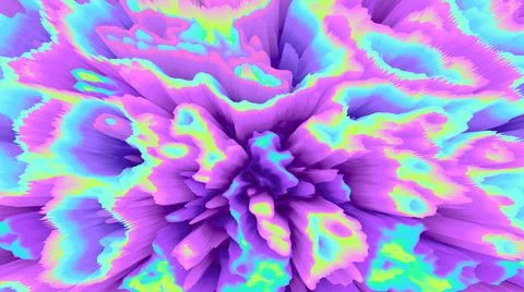 Color explosion. 3d paint splash. Neon glow. Futuristic. Surreal texture. Stock-Illustration