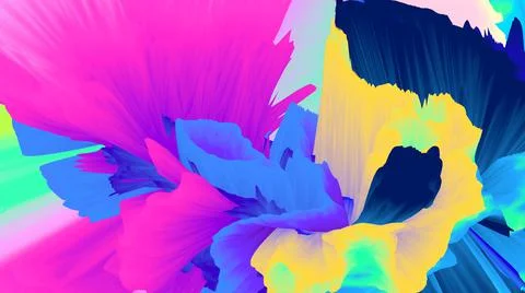 Color explosion 3d. Paint splash 3d wallpaper. Multicolor glow. Stock-Illustration