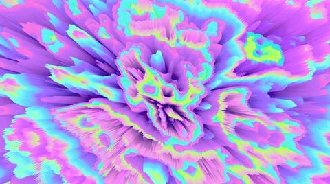 Color explosion 3d. Paint splash 3d wallpaper. Multicolor glow. Stock-Illustration