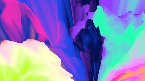 Color explosion 3d. Paint splash 3d wallpaper. Multicolor glow. Stock-Illustration