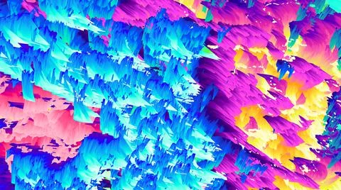 Color explosion 3d. Paint splash wallpaper. 3d Multicolor glow. Space. Stock-Illustration