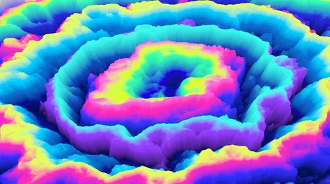 Color explosion 3d. Paint splash. Abstract 3d wallpaper. Multicolor glow. Stock-Illustration