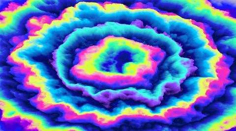 Color explosion 3d. Paint splash. Abstract 3d wallpaper. Multicolor glow. Stock-Illustration