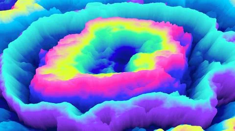 Color explosion 3d. Paint splash. Abstract 3d wallpaper. Multicolor glow. Illustrazione stock