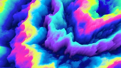 Color explosion 3d. Paint splash. Abstract 3d wallpaper. Multicolor glow. Stock-Illustration