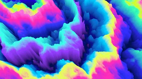 Color explosion 3d. Paint splash. Abstract 3d wallpaper. Multicolor glow. Stock-Illustration