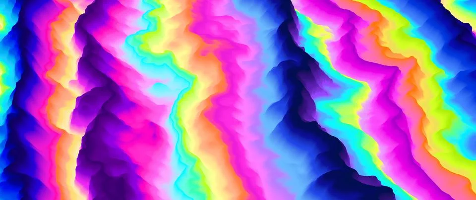 Color explosion 3d. Paint splash. Abstract 3d wallpaper. Multicolor glow. Neon. Stock-Illustration