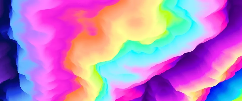 Color explosion 3d. Paint splash. Abstract 3d wallpaper. Multicolor glow. Neon. Stock-Illustration