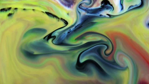 Color Explosion Abstract Vivid Art Painting Texture 360 Stock Footage 129052992