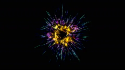 Color Explosion in Center Stock Footage 64692072