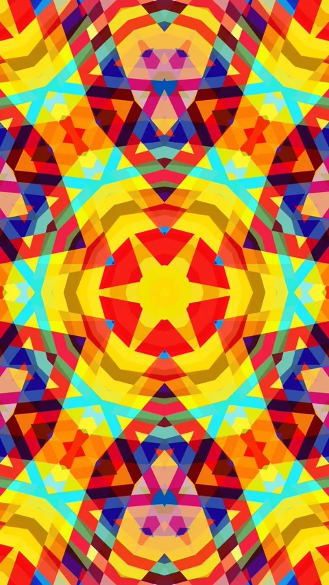 Color Explosion Geometric Background Loop Geometric Symmetry Loop Video stock 296565551