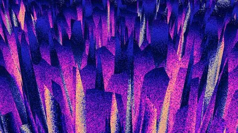 Color explosion. Paint splash 3d wallpaper. Glitch neon glow. Fluorescent. Stock-Illustration