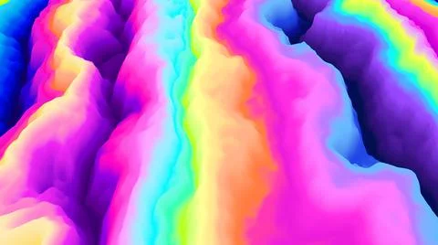 Color explosion. Paint splash 3d. Abstract 3d. Multicolor neon glow. Futuristic. Ilustração Stock