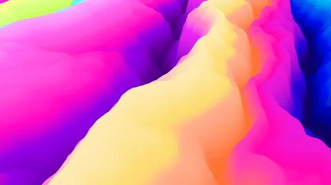 Color explosion. Paint splash 3d. Abstract 3d. Multicolor neon glow. Futuristic. Stock-Illustration