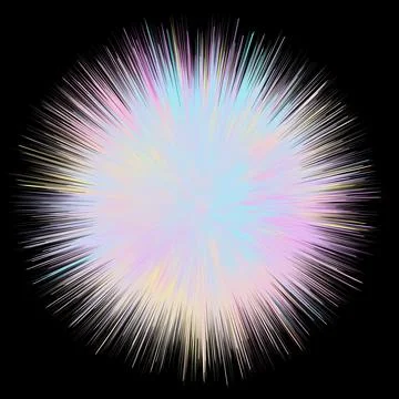 Color explosion. Paint splash. Abstract shape. Multicolor glow. Neon fractal. Stock-Illustration