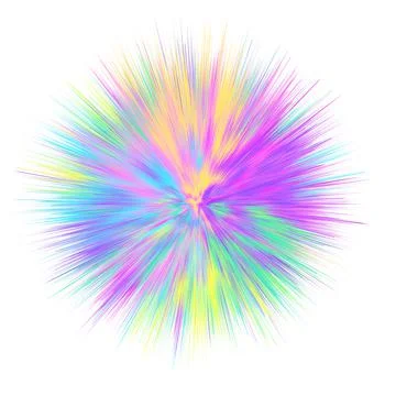 Color explosion. Paint splash. Abstract shape. Multicolor glow. Neon fractal. Stock-Illustration