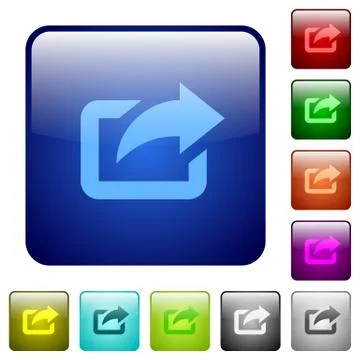Color export square buttons Stock Illustration