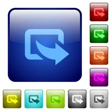 Color export square buttons Stock Illustration