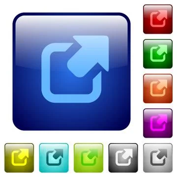 Color export square buttons Stock Illustration