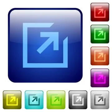 Color export square buttons Stock Illustration