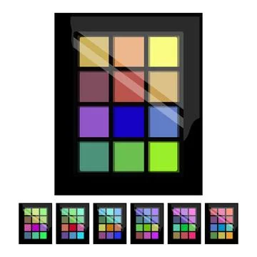 Color eyeshadow beauty cartoon vector graphic Stock Illustration