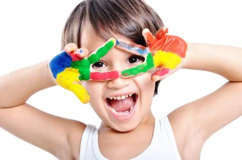 Color on face Foto stock