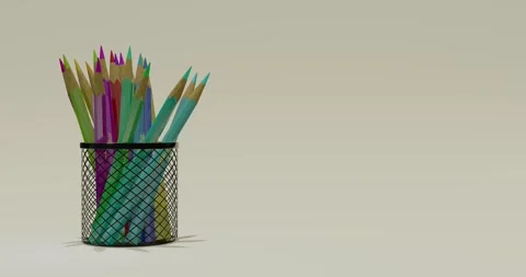 Color falling into a black container on a white background Stock Footage 280524867