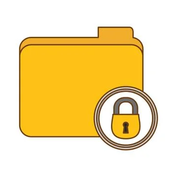 Color file data center security Illustrazione stock