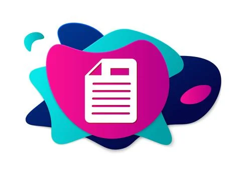 Color File document icon isolated on white background. Checklist icon. Busi.. Stock Illustration