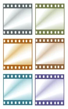 Color film frames Illustrazione stock
