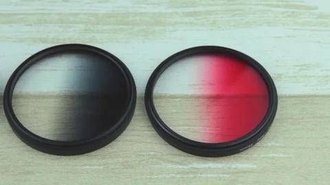 Color the filter for a lens Stock Footage 80630567