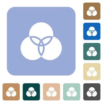 Color filter rounded square flat icons Stock Illustration