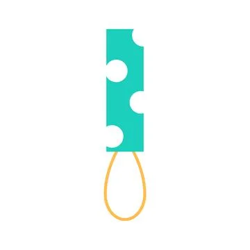 Color fire cracker flat icon isolated on white Stock Illustration