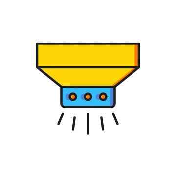 Color Fire sprinkler system icon isolated on white background. Sprinkler, f.. イラスト素材