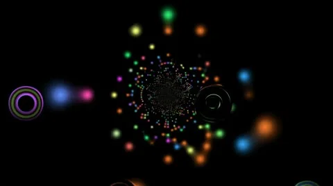 Color fires and circles Stock Footage 8975151