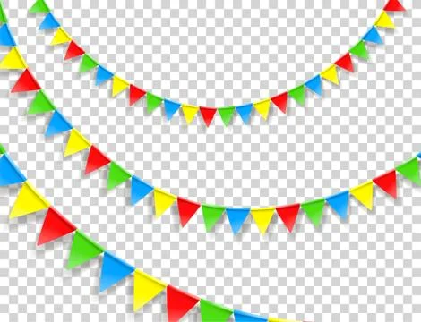Color flag strings vector clipart Illustrazione stock