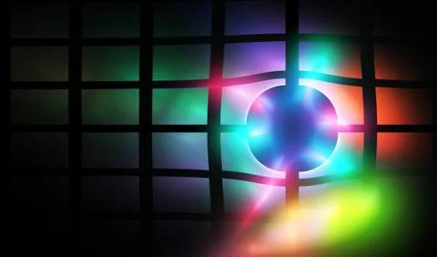 Color flash on grid Stock Illustration