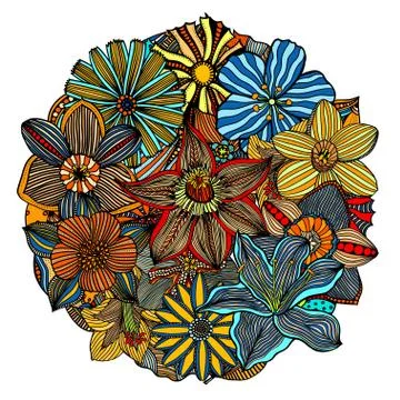 Color floral pattern Stock Illustration