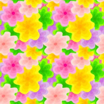 Color Floral Pattern Stock Illustration